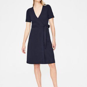 Boden Mira Ponte Navy Blue Wrap Dress Size 8P